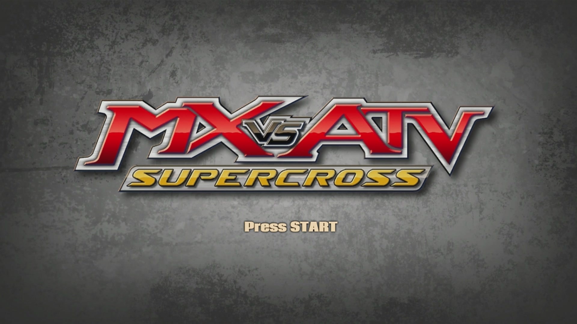 MX vs. ATV: Supercross title screen for Xbox 360
